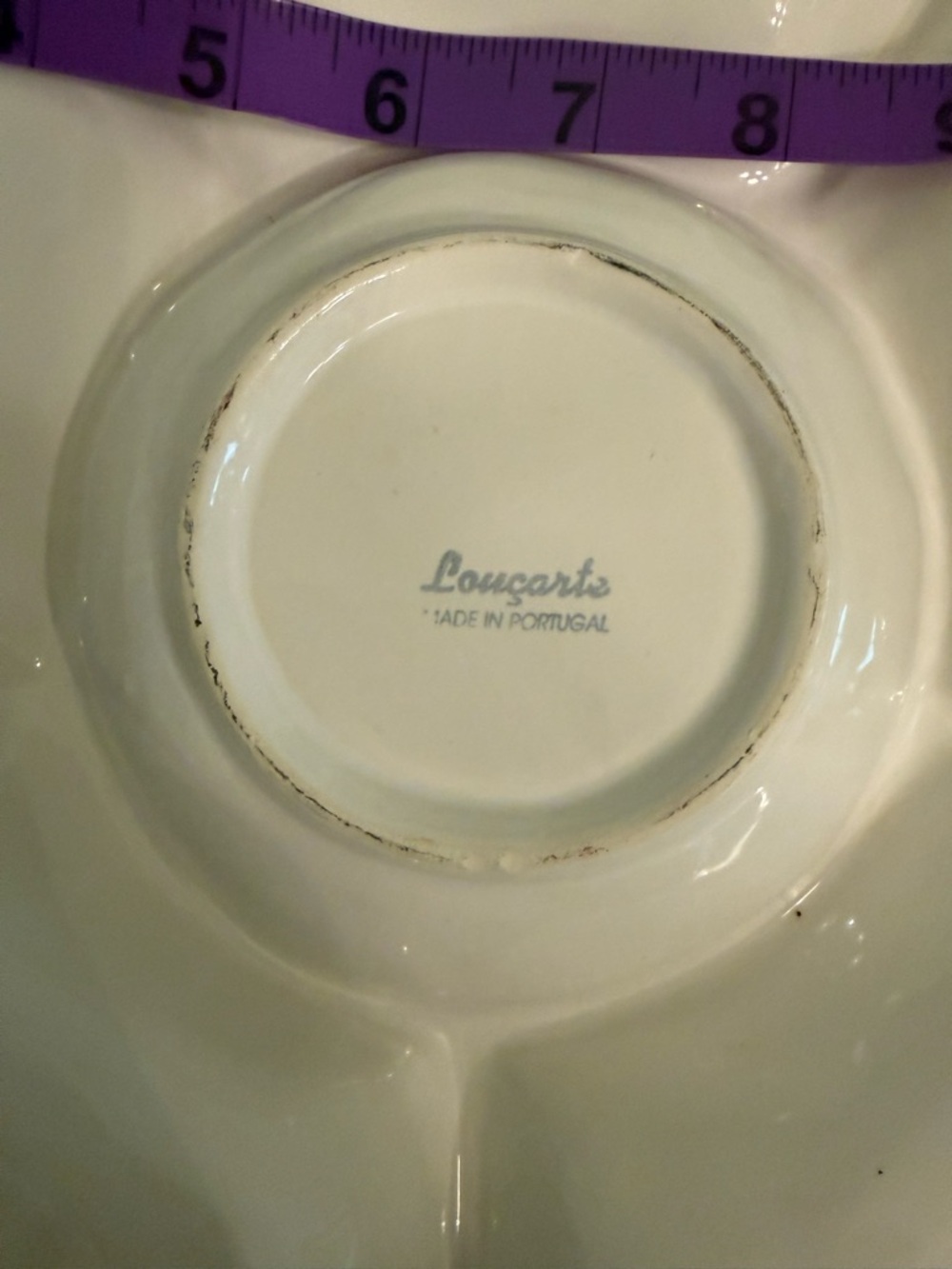 Loucarte White Textured 6 Part Sectioned Serving Platter - Picture 3 of 4